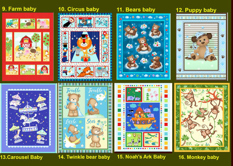 Fabric Panel Baby Quilt Baby Shower Gift MDG 36 x 45