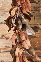 35" Bronzed Magnolia Leaf Garland