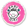 Baby Girl Face Foil Balloon