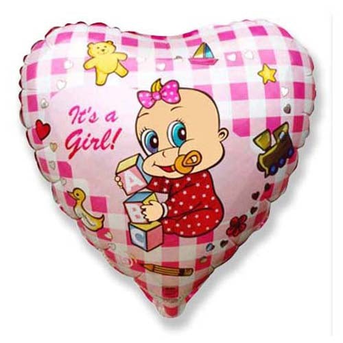 Baby Girl Play Foil Balloon