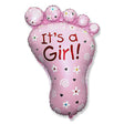 Foil Balloon It's A Girl Foot 38 Inch