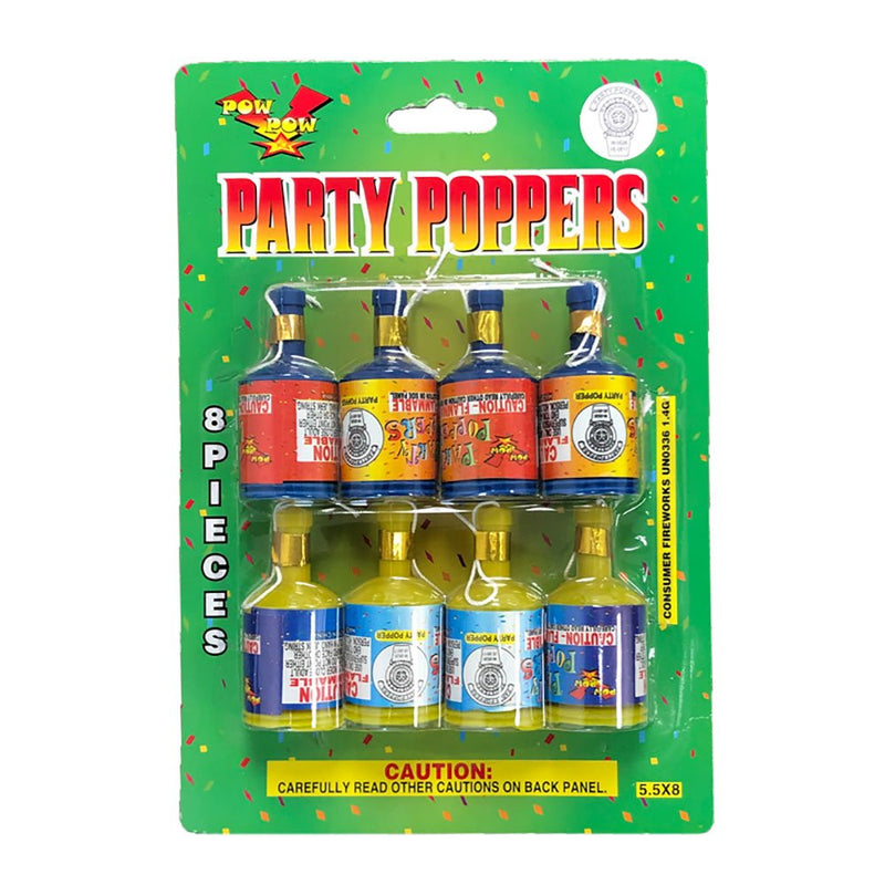 Party Poppers 8 Pack