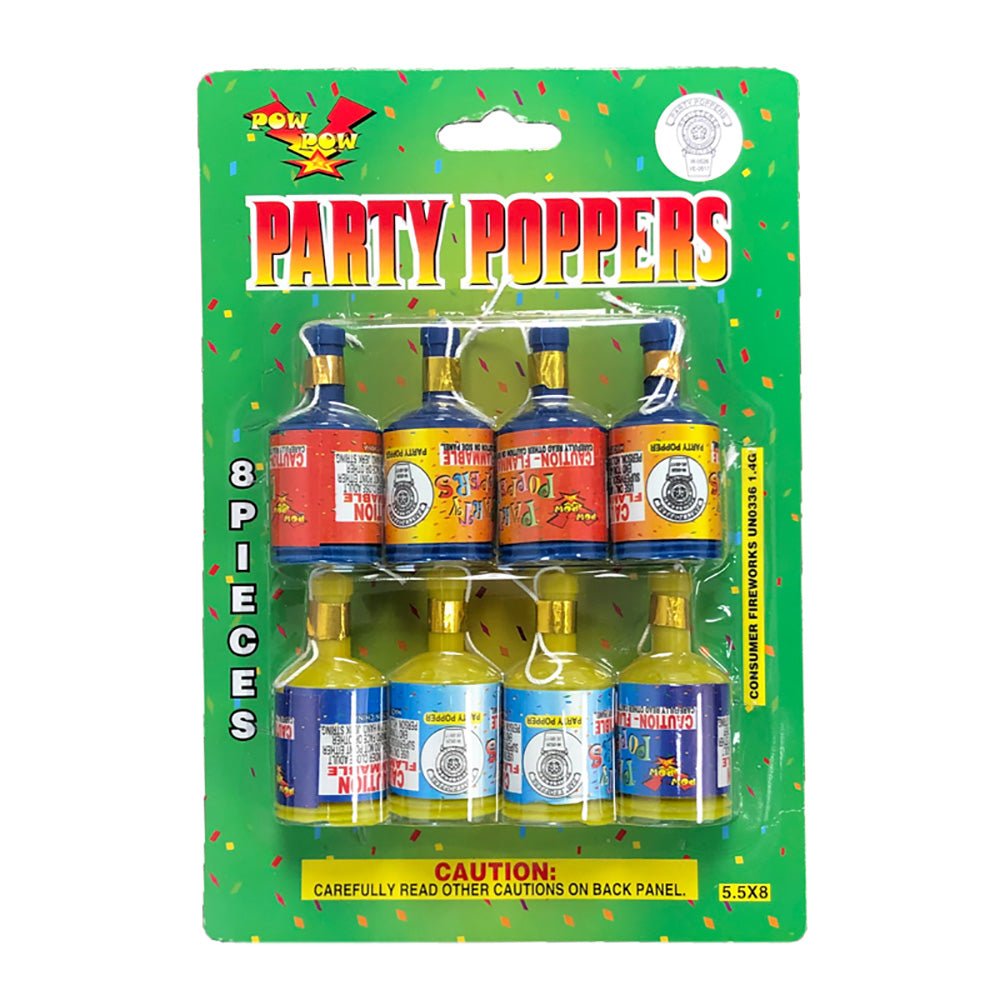 Party Poppers 8 Pack