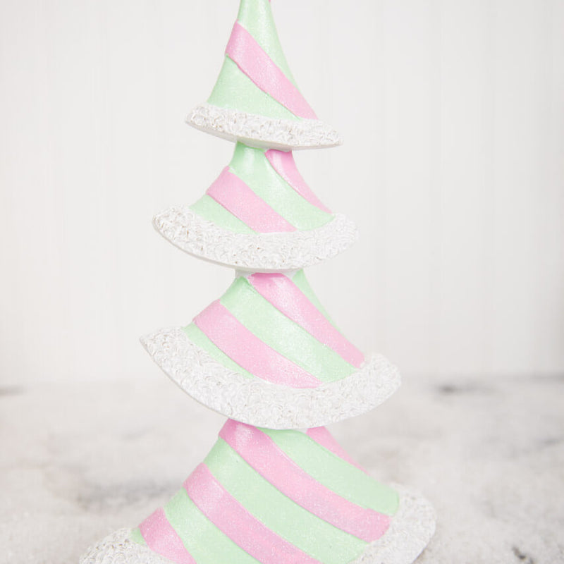 11.6” Resin Pastel Peppermint Layer Tree