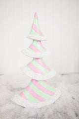 11.6” Resin Pastel Peppermint Layer Tree