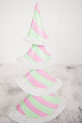 11.6” Resin Pastel Peppermint Layer Tree