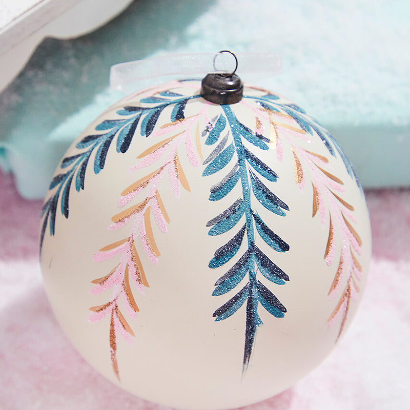 5"Vine Ball Ornament Whimsical Glitter Holiday Accent