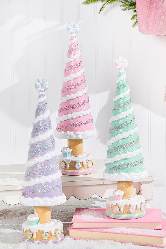 15" Resin Holiday Candy Tree