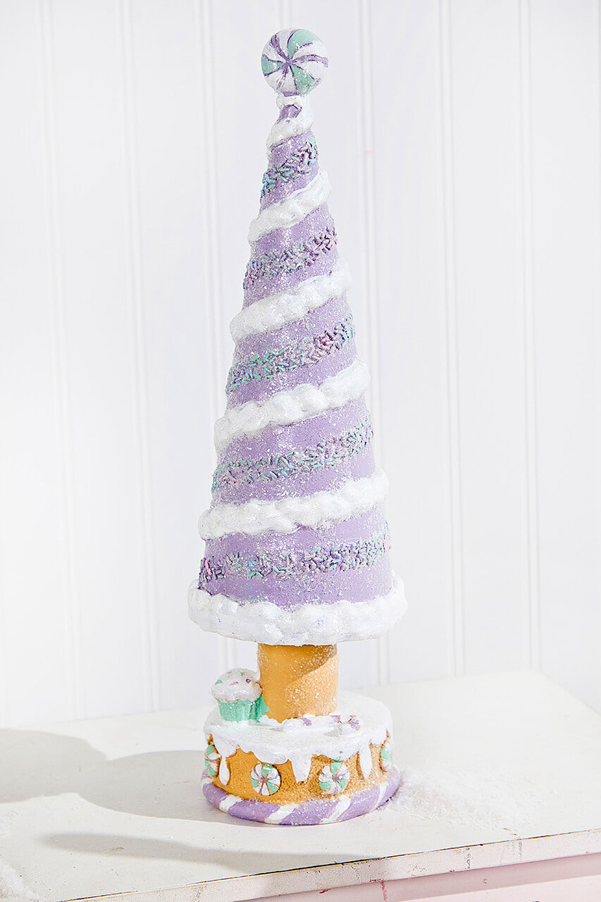 15" Resin Holiday Candy Tree
