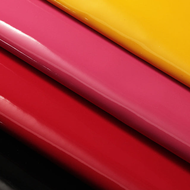 Patent Polyurethane Fabric - Black, White, Light Pink, Light Blue, Royal, Yellow, Red, Neon Pink, 58" Width (1 Yard)