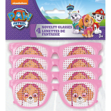 Girls PAW Patrol Novelty Glasses 4 Pack