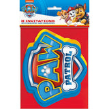 Paw Patrol Party Invitations 8 Pack