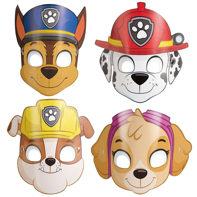 Paw Patrol Party Masks 8 Pack