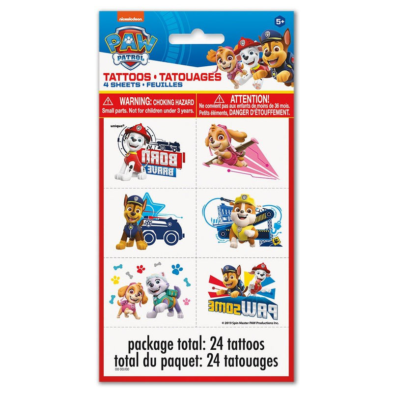 Paw Patrol Temporary Tattoos 24 Pack