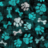 Printed Spandex Paws and Bones Pet Pattern