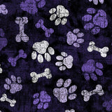 Printed Spandex Paws and Bones Pet Pattern