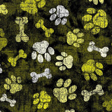 Printed Spandex Paws and Bones Pet Pattern