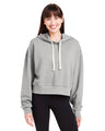 Ladies' Vintage Oversized Cropped Hooded Sweatshirt