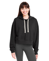 Ladies' Vintage Oversized Cropped Hooded Sweatshirt