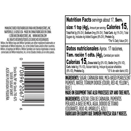 Wilton Silver Sanding Sugar, 3.25 oz.