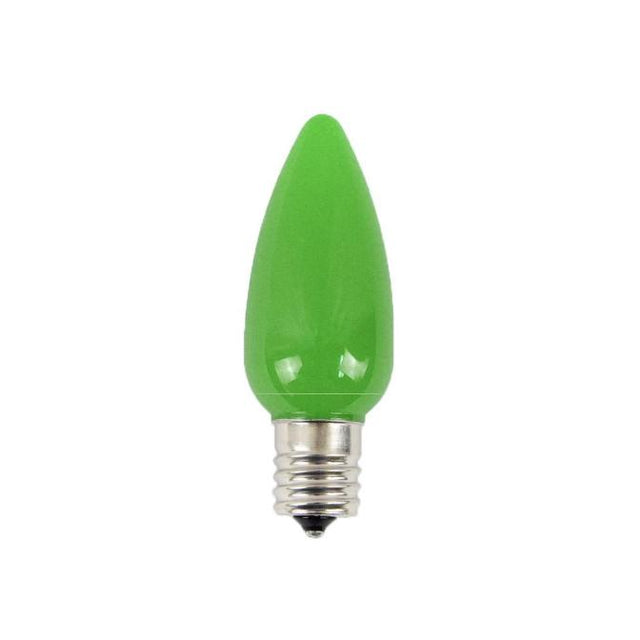C9 Platinum Elite LED SMD Bulb (25 bulbs/bag) - Frosted, Green