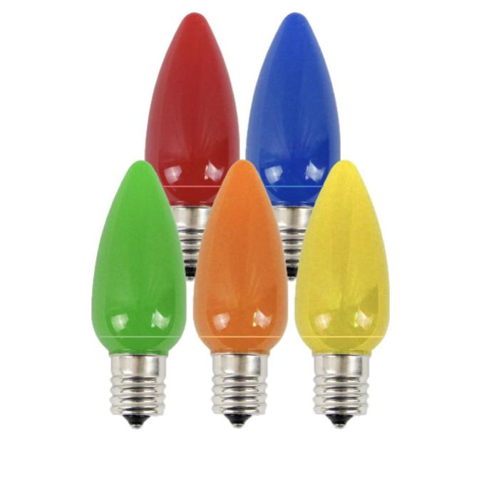 C9 Platinum Elite LED SMD Bulb (25 bulbs/bag) - Frosted, Multi