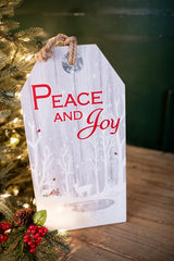 15.75” Wood Holiday Hanging Sign