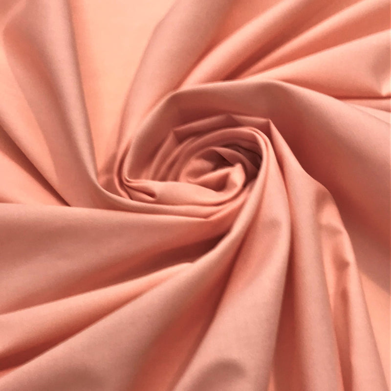 Peach Poly Cotton Fabric - Peach, 59/60" Width (1 Yard)