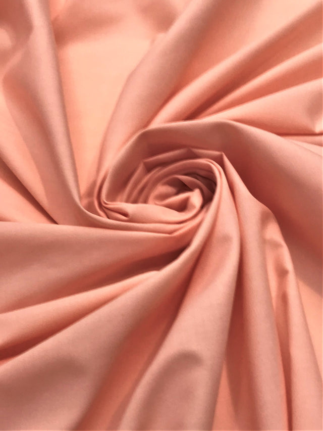 Peach Poly Cotton Fabric - Peach, 59/60" Width (1 Yard)