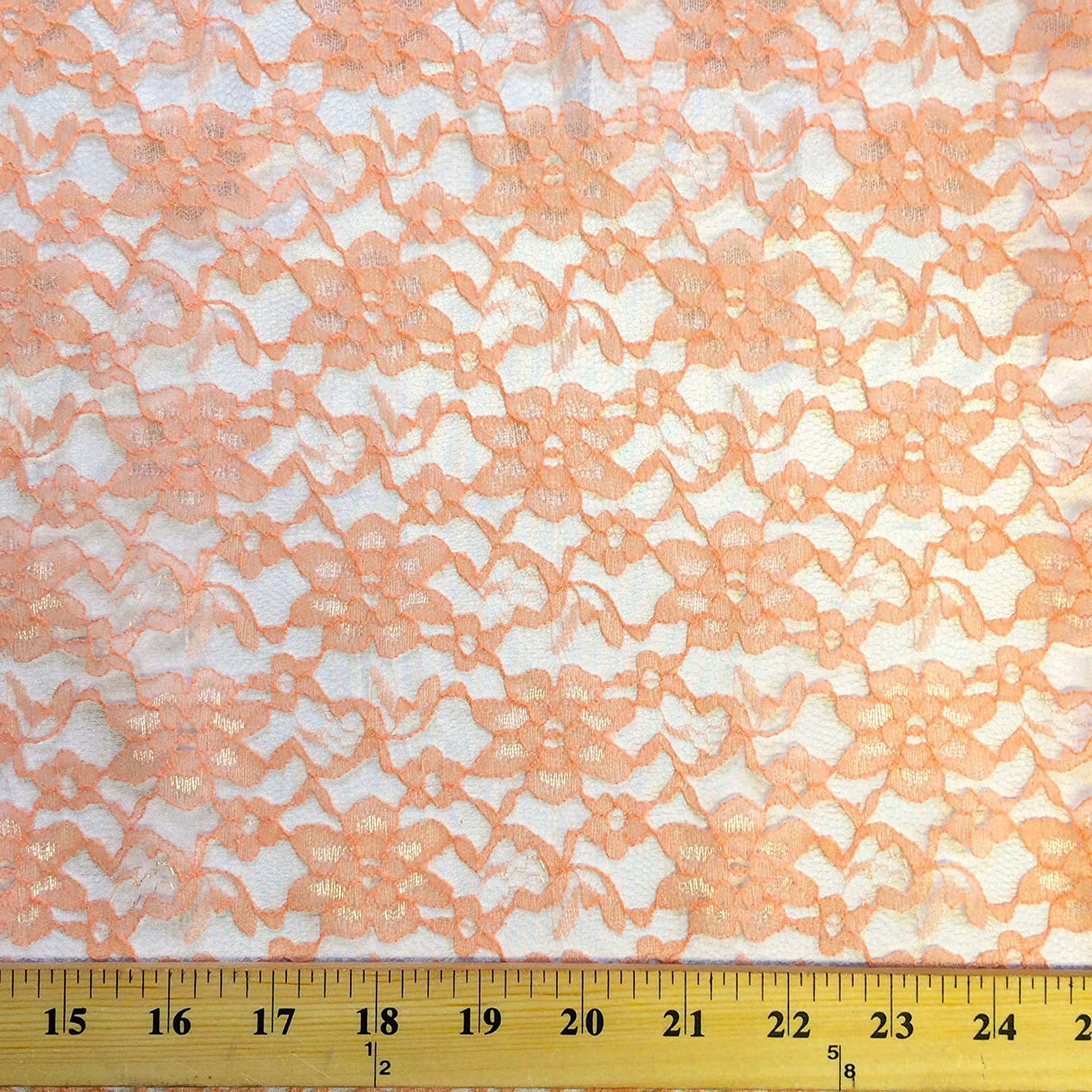 1 Yard Raschel Lace Fabric French Floral 100 Percent Polyester for Apparel 58/60 Inch Width