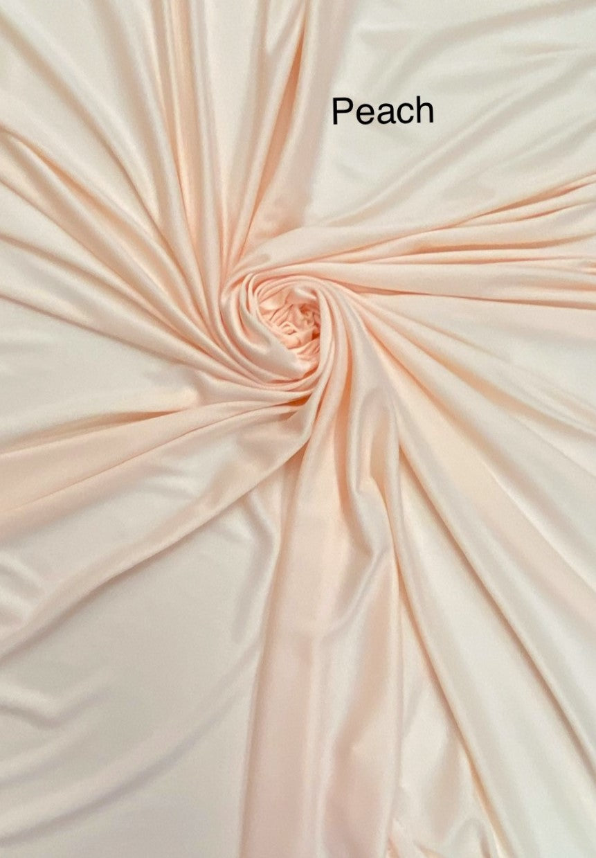 Stretch Lining Polyester Fabric - Peach, Matte Soft, 60" Wide (1 Yard)