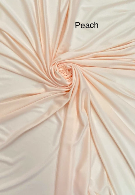 Stretch Lining Polyester Fabric - Peach, Matte Soft, 60" Wide (1 Yard)