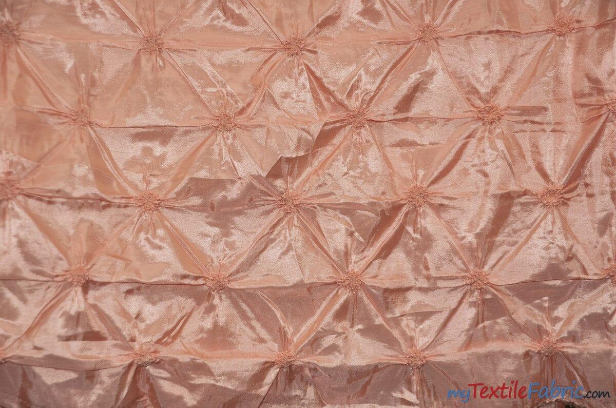 Pinwheel Button Taffeta Polyester Fabric - Pinwheel Button Texture, 48" Wide, Multiple Colors (1 Yard)