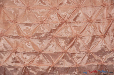 Pinwheel Button Taffeta Polyester Fabric - Pinwheel Button Texture, 48" Wide, Multiple Colors (1 Yard)