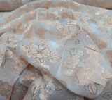 Brocade Floral French Organza in Blush Gold