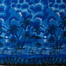 Polyester Peachskin Fabric Island Sunset Over Ocean
