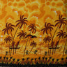 Polyester Peachskin Fabric Island Sunset Over Ocean