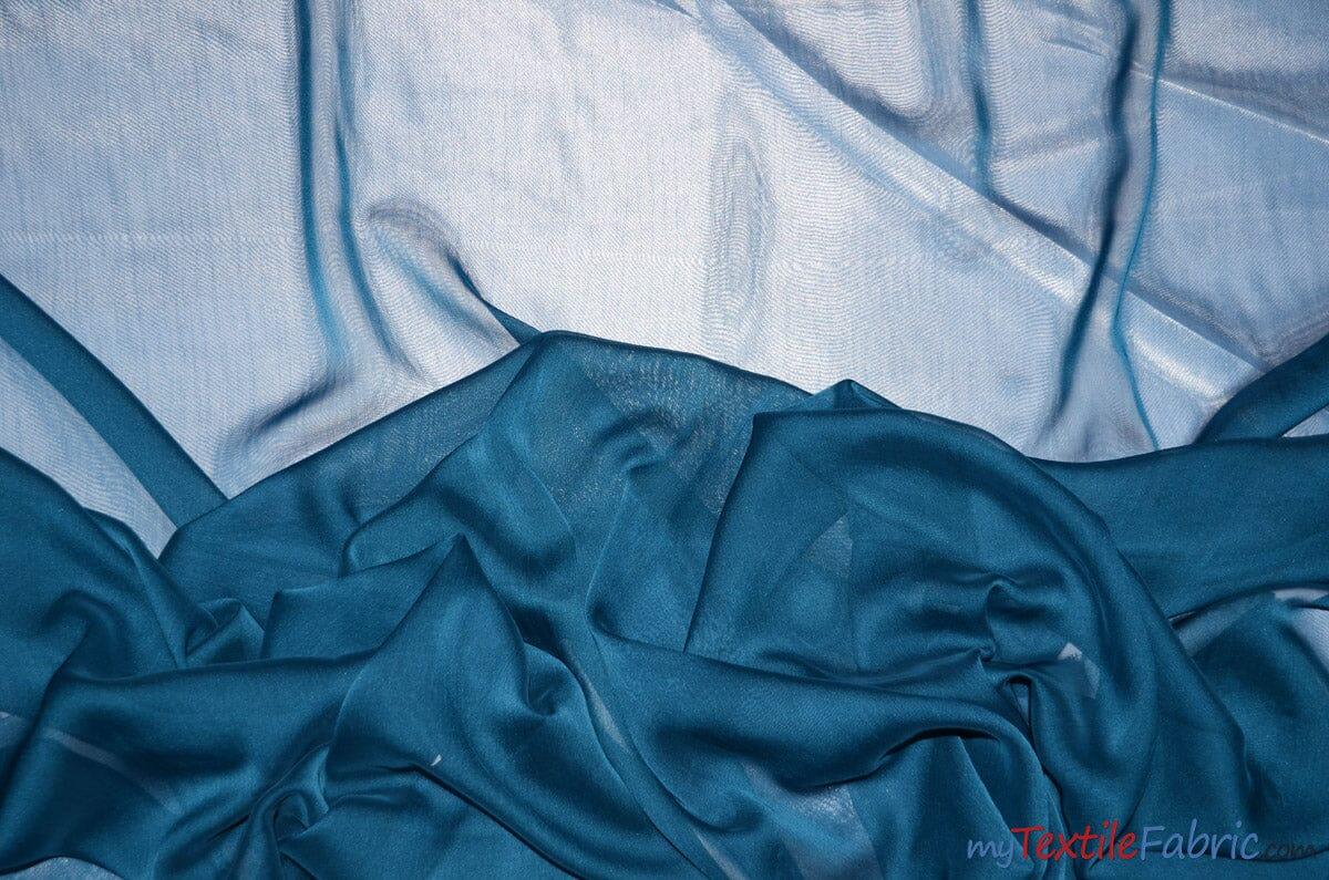 Two Tone Chiffon Polyester Fabric - Iridescent Sheer, 58/60" Width, Multiple Colors (Yards, Bolts, Sample Swatch)