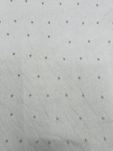 Pearl Glitter Studded Mesh Polyester Fabric - Pearl Studded Mesh, 58" Wide (1 Yard)