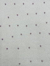 Pearl Glitter Studded Mesh Polyester Fabric - Pearl Studded Mesh, 58" Wide (1 Yard)