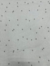 Pearl Glitter Studded Mesh Polyester Fabric - Pearl Studded Mesh, 58" Wide (1 Yard)
