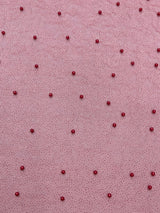 Pearl Glitter Studded Mesh Polyester Fabric - Pearl Studded Mesh, 58" Wide (1 Yard)