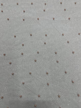 Pearl Glitter Studded Mesh Polyester Fabric - Pearl Studded Mesh, 58" Wide (1 Yard)
