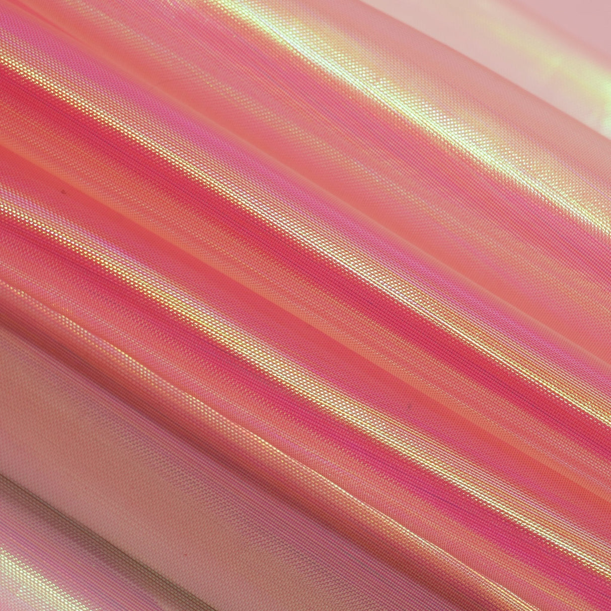 Pastel Iridescent Organza Polyester Nylon Fabric - Pastel Iridescent, Sheer, 58" Width (1 Yard)