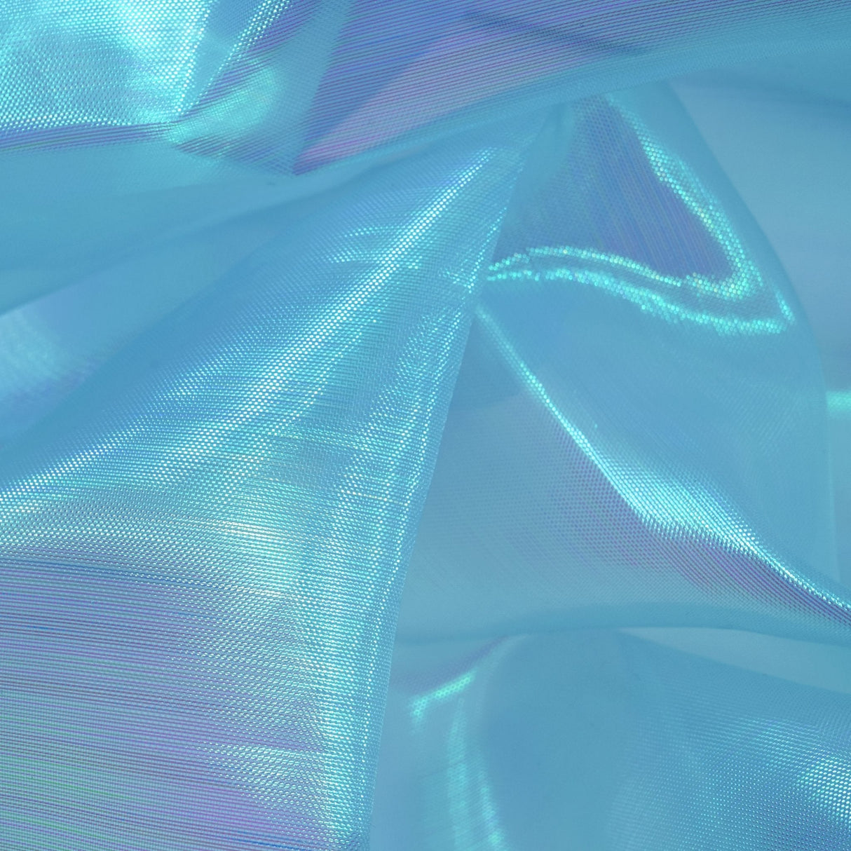 Pastel Iridescent Organza Polyester Nylon Fabric - Pastel Iridescent, Sheer, 58" Width (1 Yard)