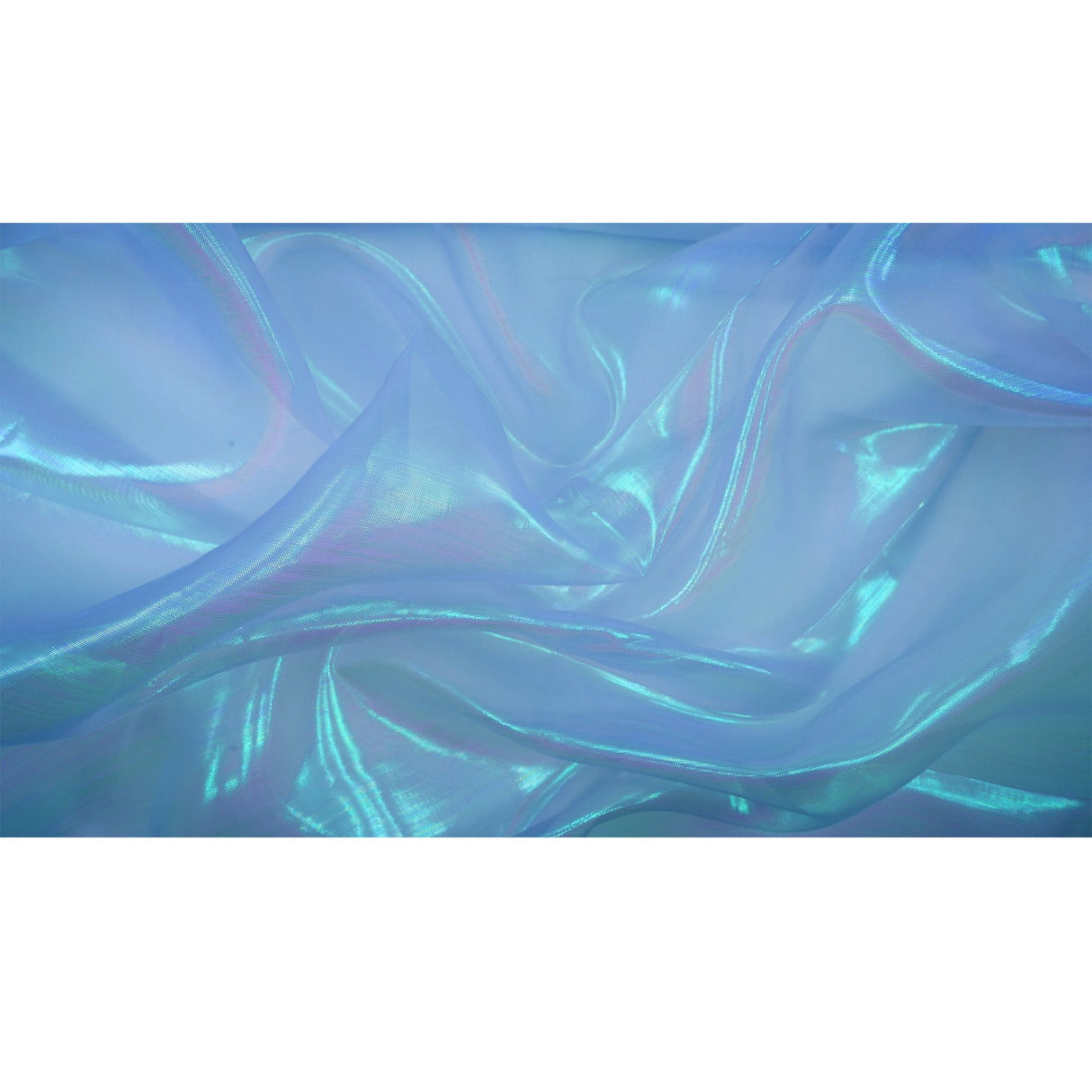 Pastel Iridescent Organza Polyester Nylon Fabric - Pastel Iridescent, Sheer, 58" Width (1 Yard)