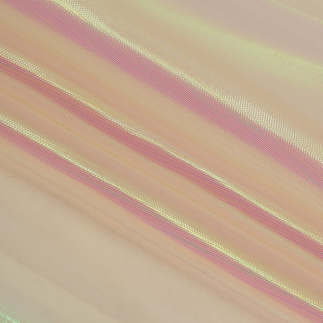 Pastel Iridescent Organza Polyester Nylon Fabric - Pastel Iridescent, Sheer, 58" Width (1 Yard)