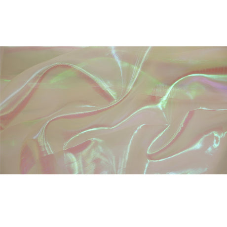 Pastel Iridescent Organza Polyester Nylon Fabric - Pastel Iridescent, Sheer, 58" Width (1 Yard)