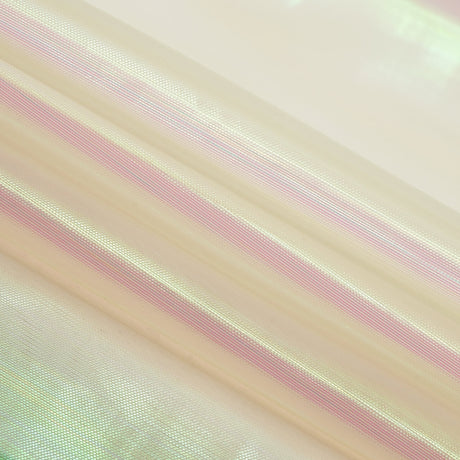 Pastel Iridescent Organza Polyester Nylon Fabric - Pastel Iridescent, Sheer, 58" Width (1 Yard)