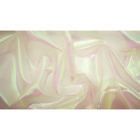 Pastel Iridescent Organza Polyester Nylon Fabric - Pastel Iridescent, Sheer, 58" Width (1 Yard)